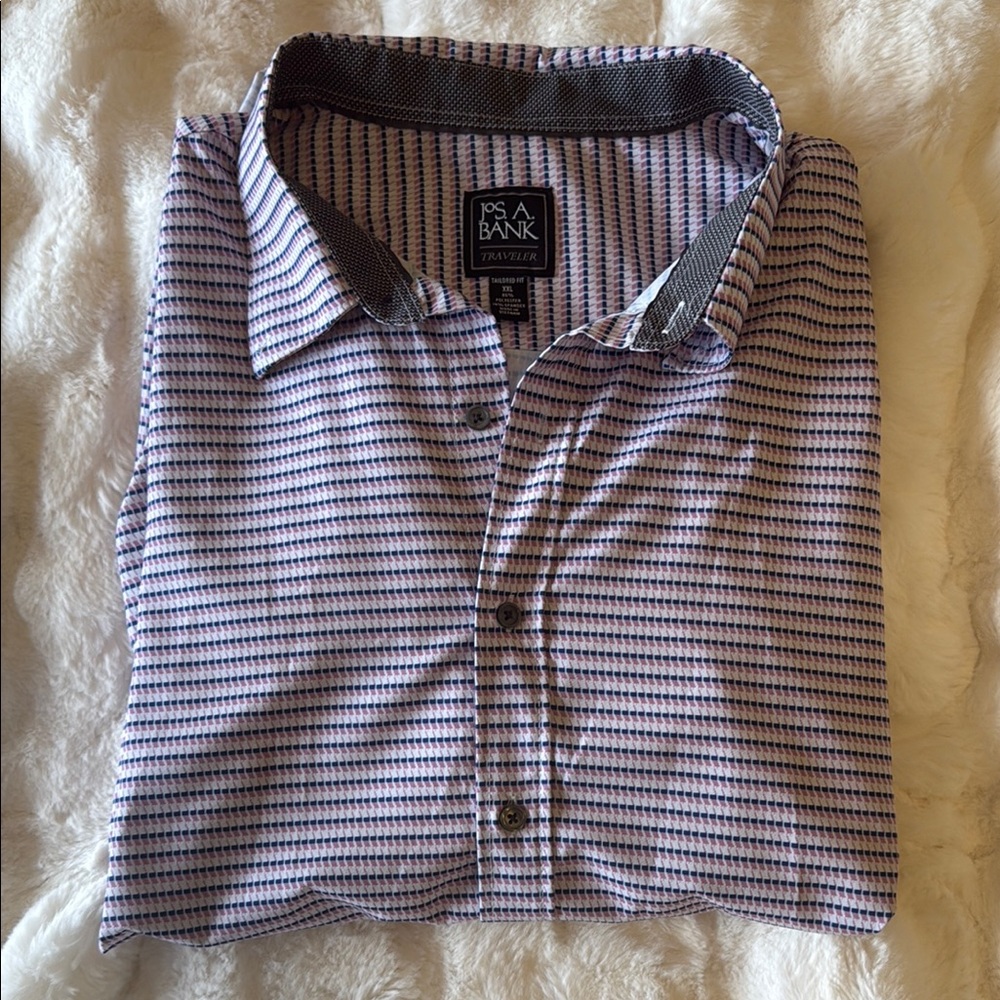 Jos. A. Bank Black and White Casual Button Down Shirt